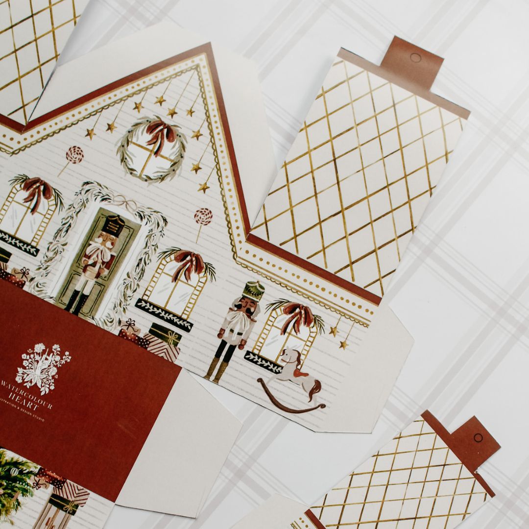 Nutcracker House Printable Treat Box Template