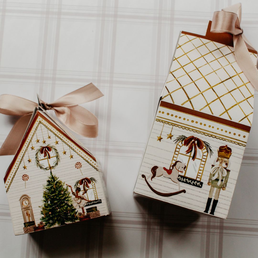 Nutcracker House Printable Treat Box Template