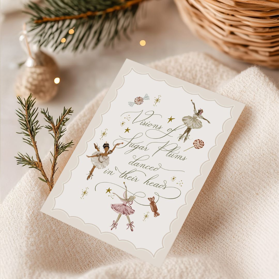 Nutcracker Printable Christmas Cards – Set of 5 Beautifully Illustrated Designs
