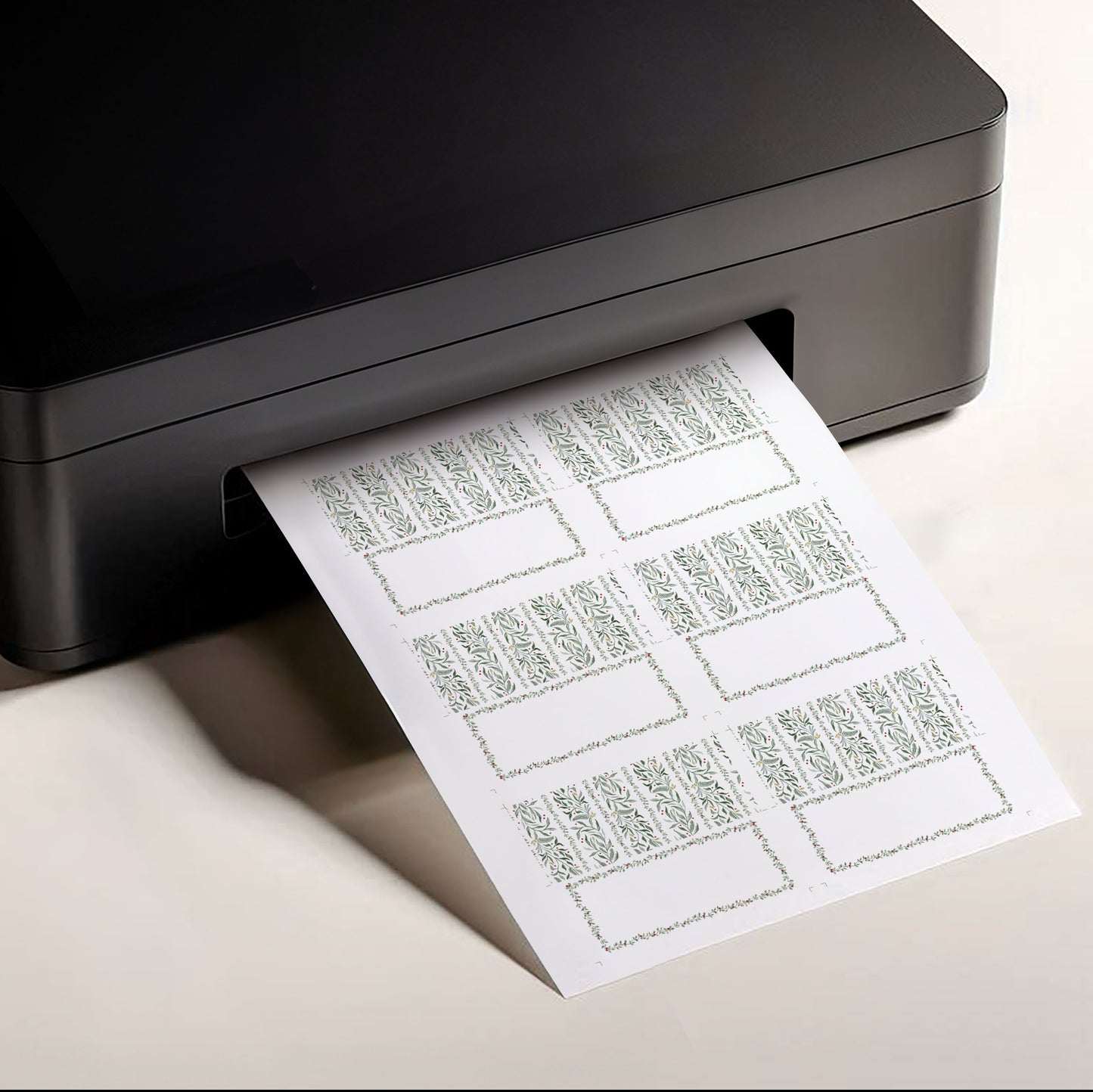 Personalised Printable Botanical Tented Name Cards