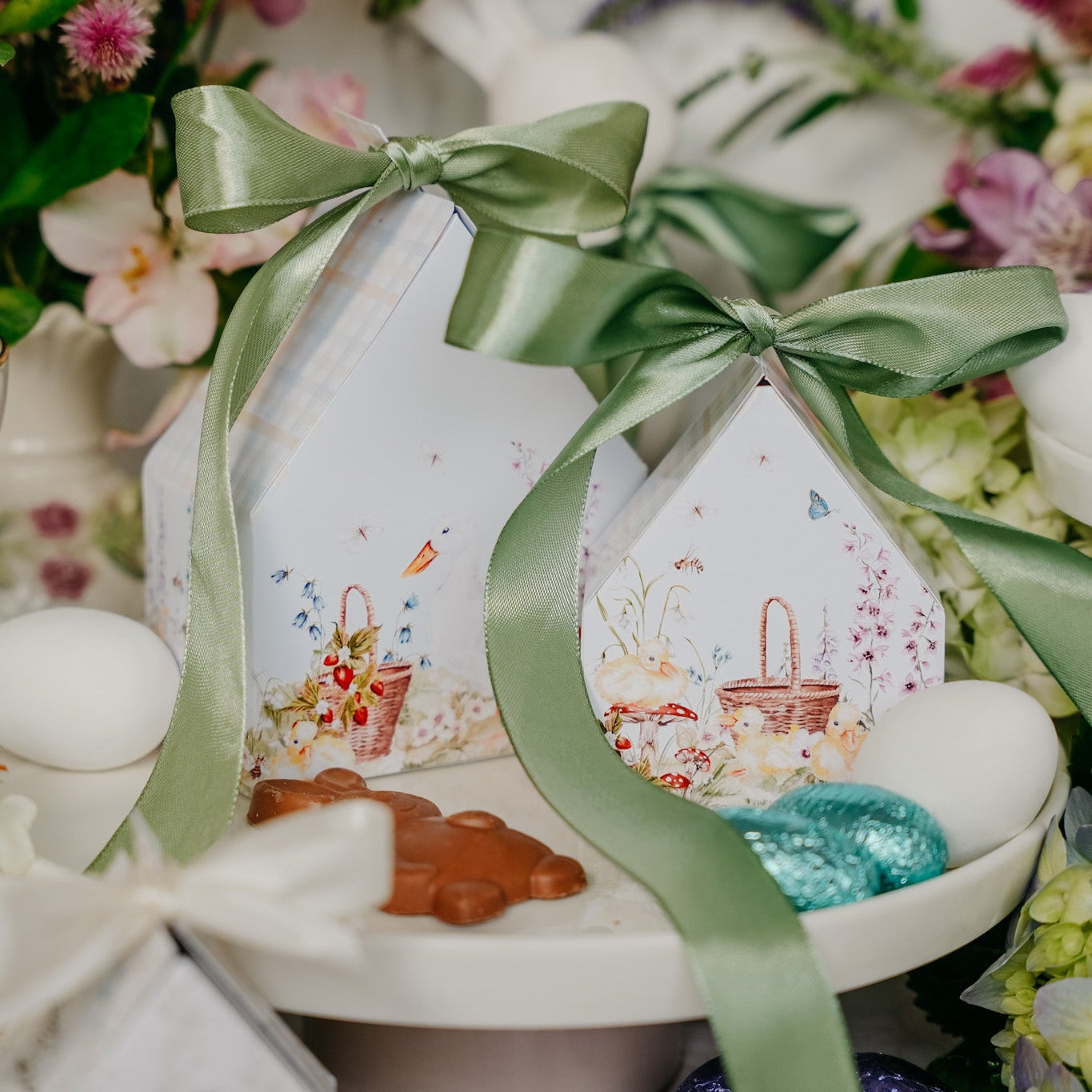 Easter Duckling Printable Treat Box Template