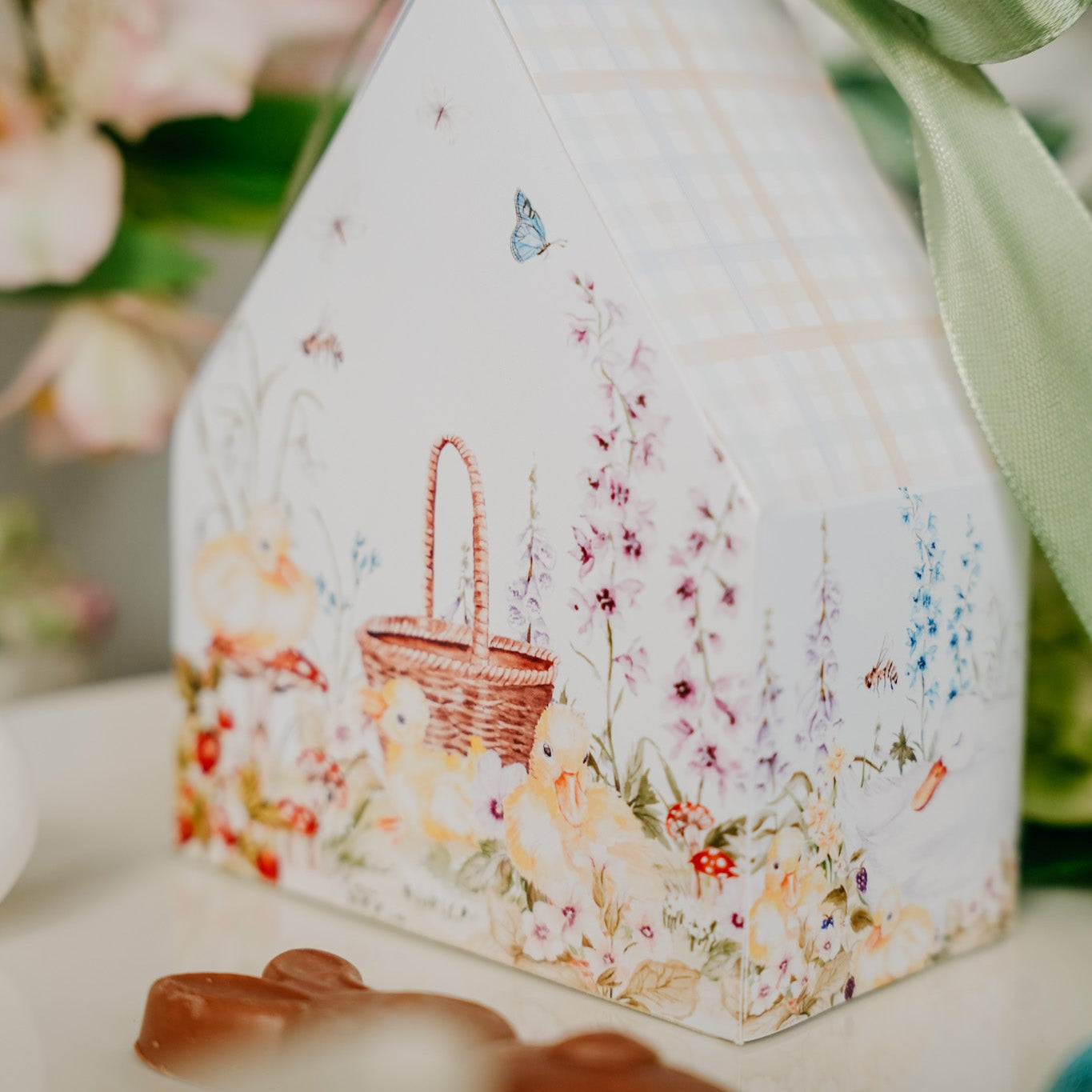 Easter Duckling Printable Treat Box Template