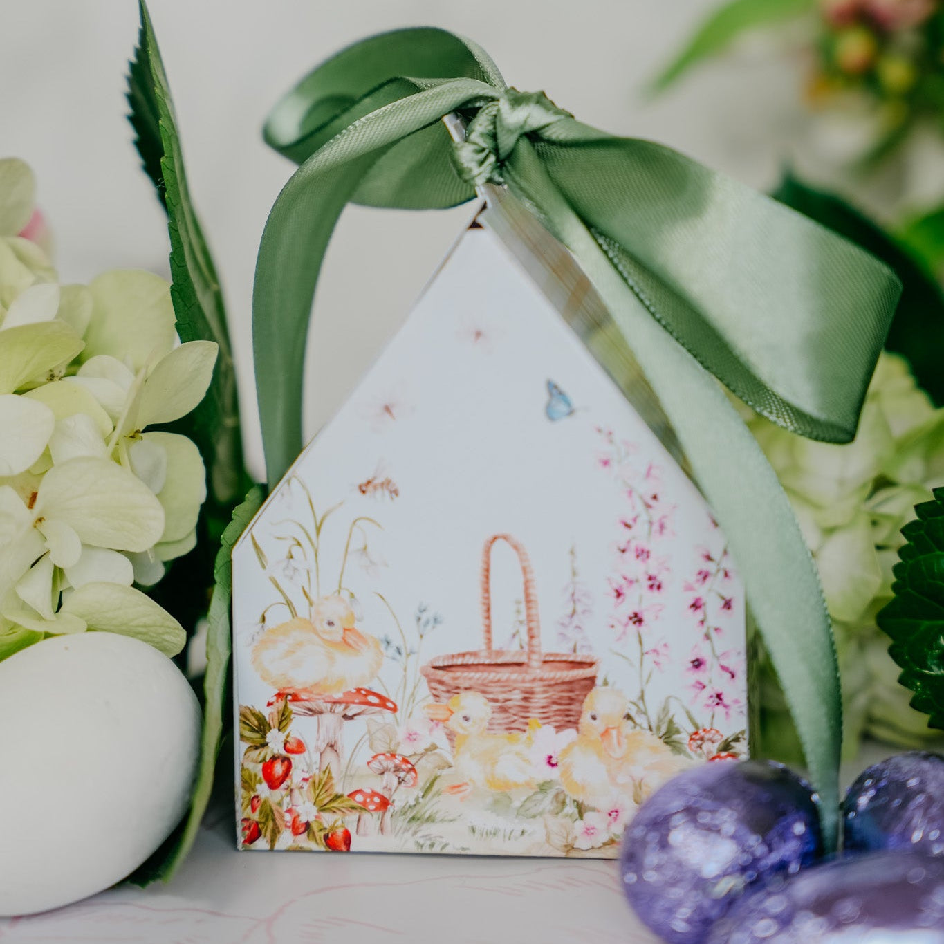 Easter Duckling Printable Treat Box Template