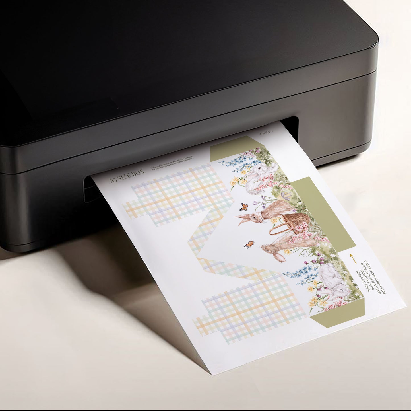 Easter Bunny Printable Treat Box Template