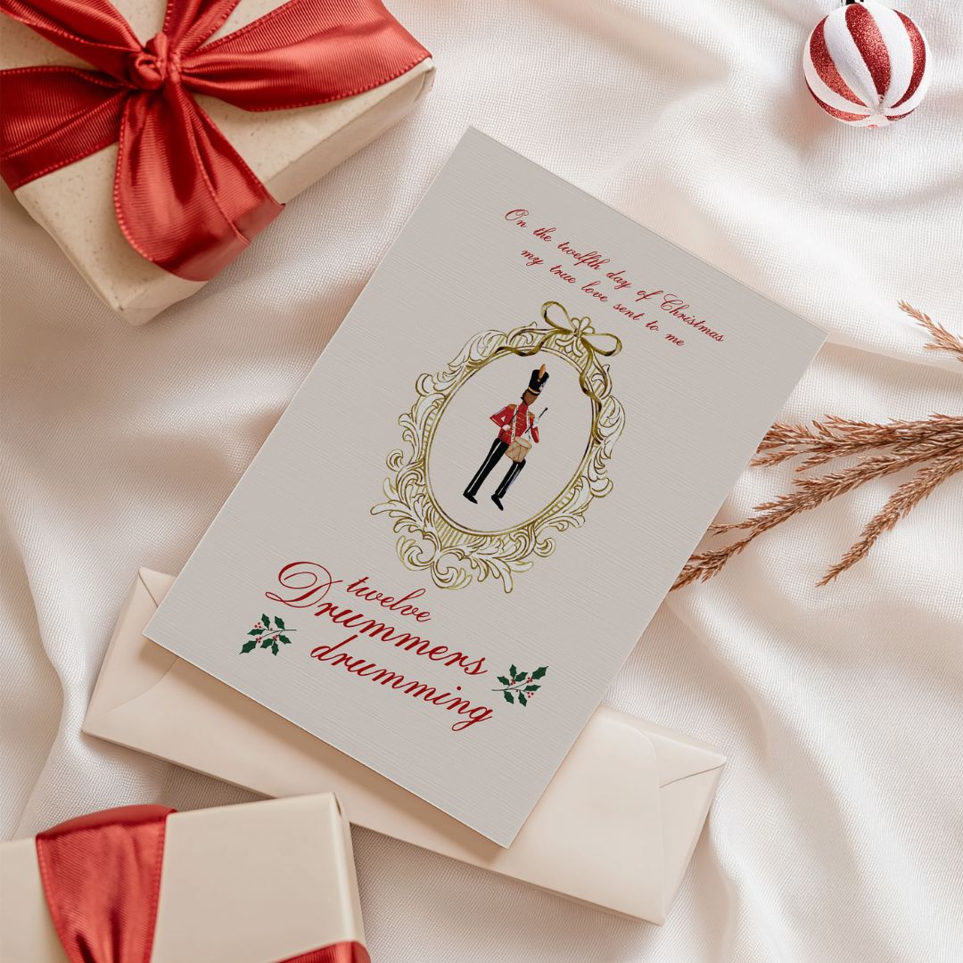 12 Days of Christmas Printable Cards – Set of 5 Beautifully Illustrated Designs