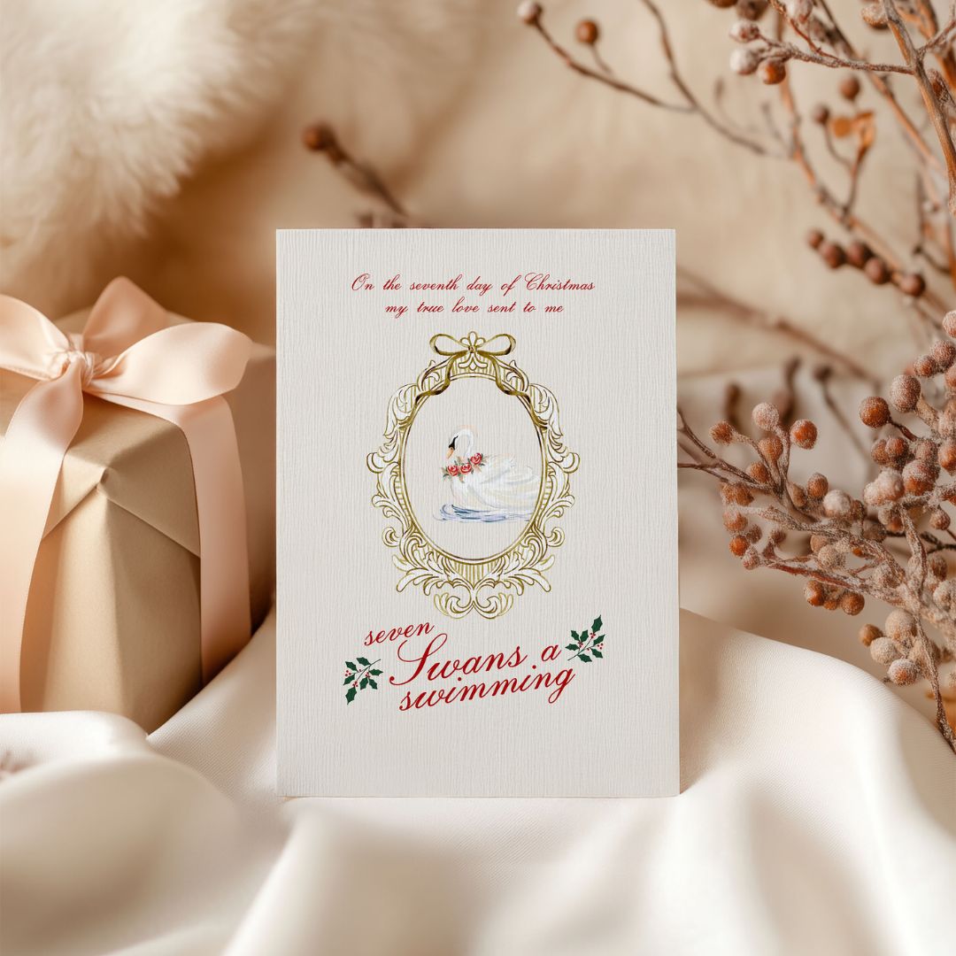 12 Days of Christmas Printable Cards – Set of 5 Beautifully Illustrated Designs