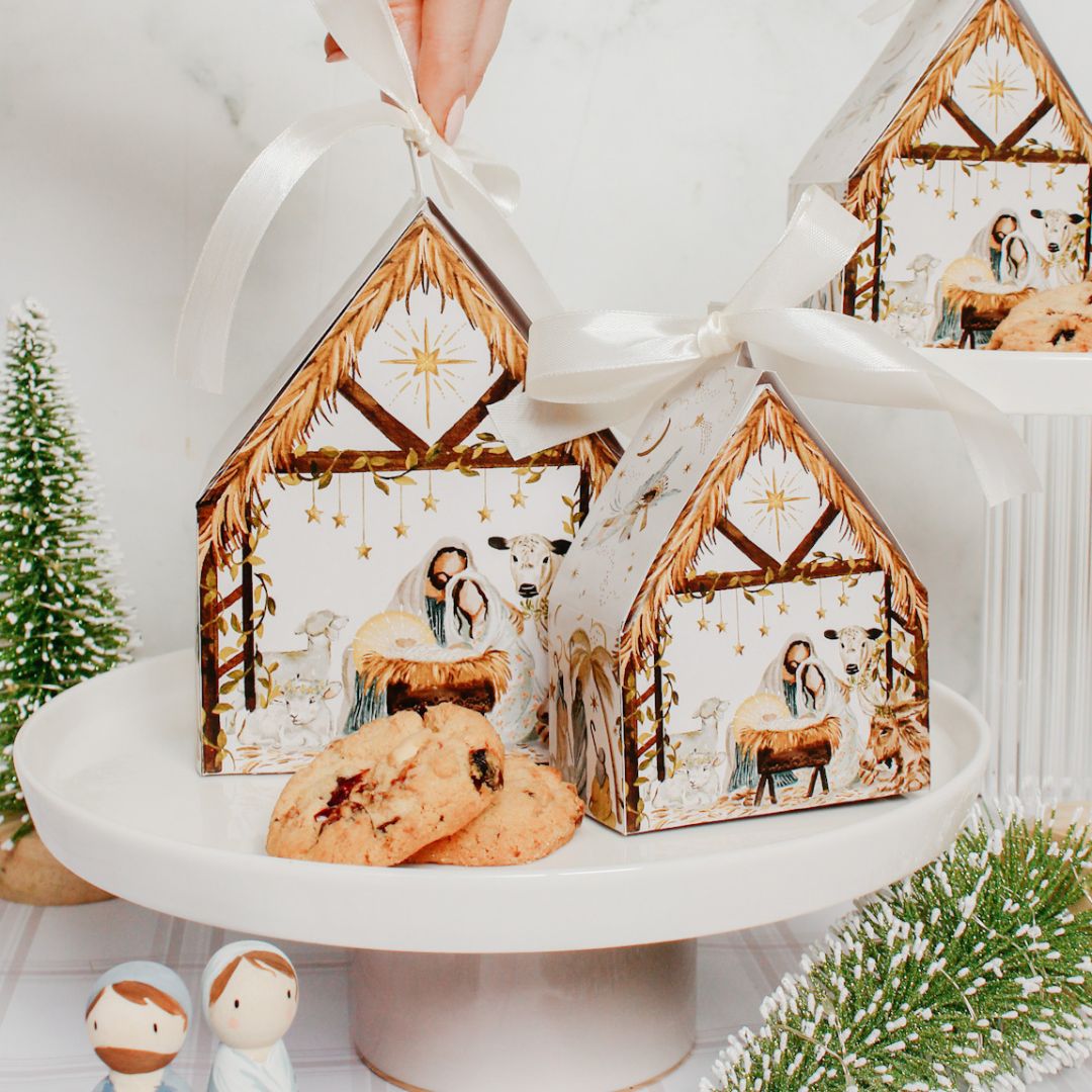 Nativity House Printable Treat Box Template
