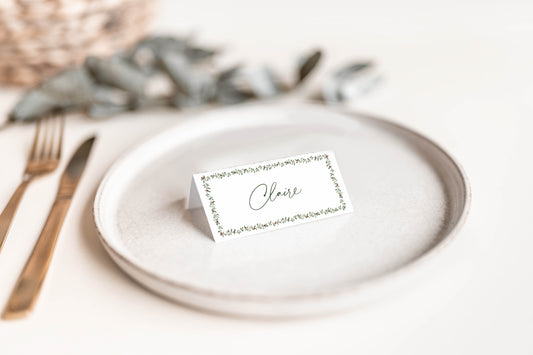 Personalised Printable Botanical Tented Name Cards