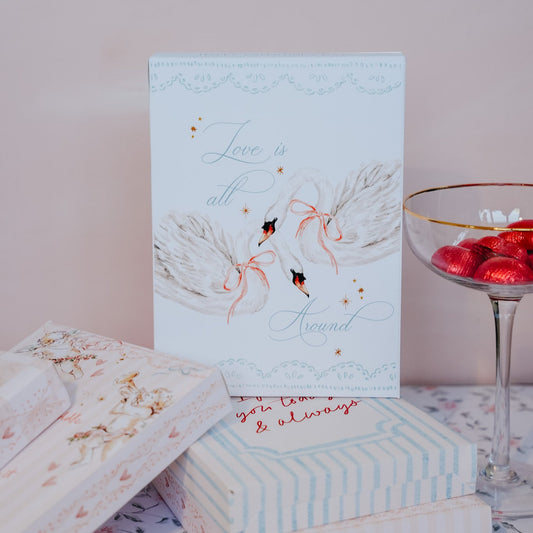 Swan Valentine's Printable Treat Box (Larger Size)