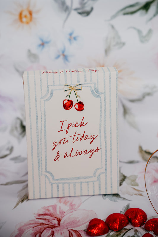 Cherry Valentine's Printable Treat Box (Larger Size)