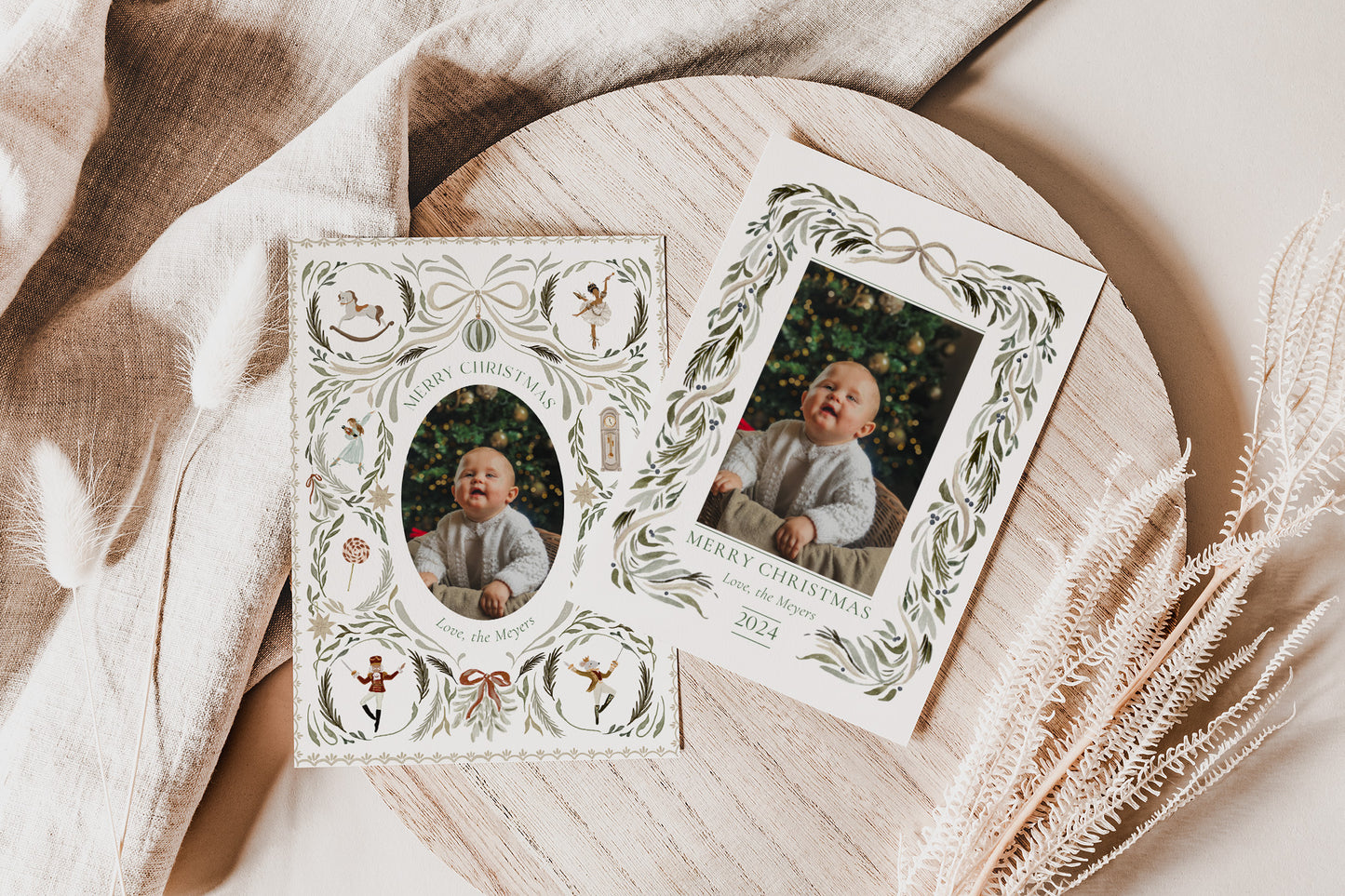 Printable Nutcracker Christmas Photo Holiday Cards - Set of 2 Designs