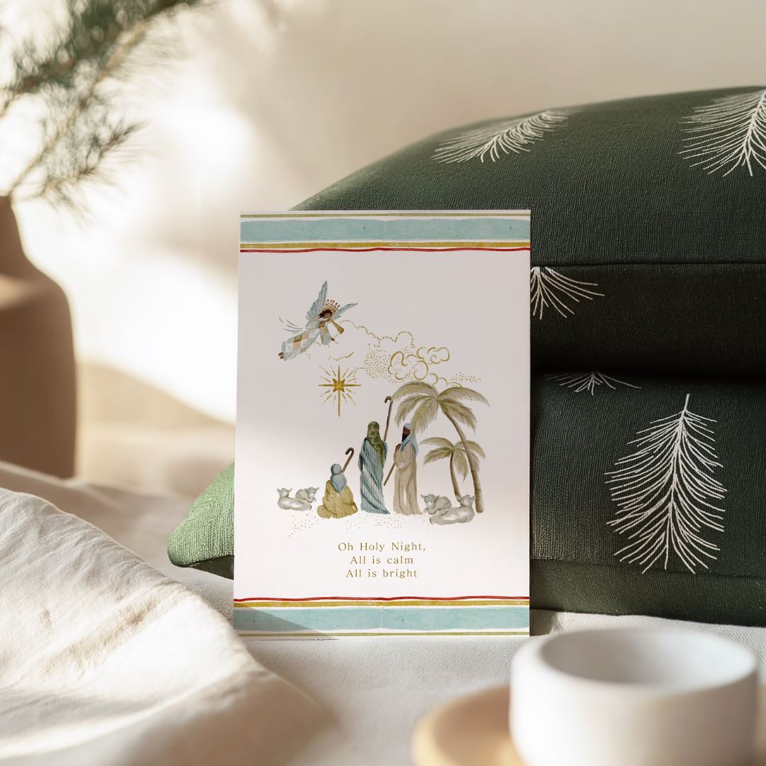 Nativity Printable Christmas Cards – Set of 5 Beautifully Illustrated Designs