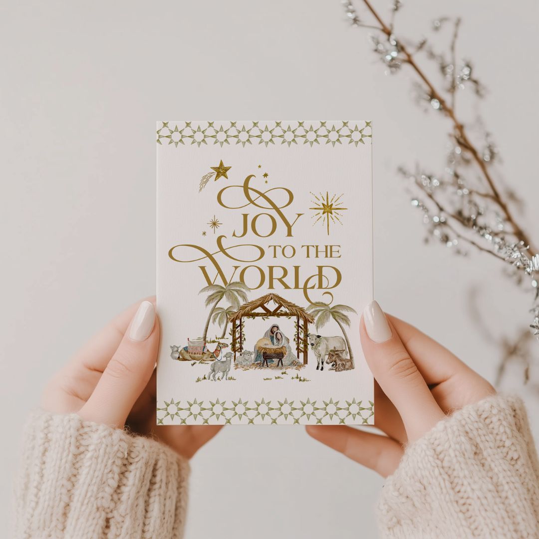 Nativity Printable Christmas Cards – Set of 5 Beautifully Illustrated Designs