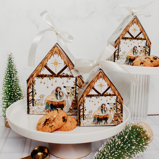 Nativity House Printable Treat Box Template